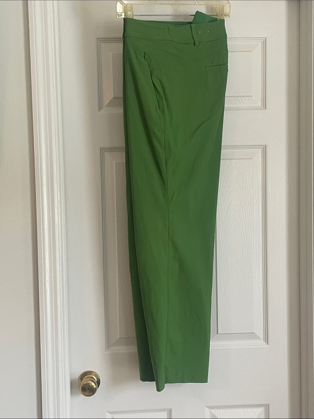 Lane Bryant Green Mid-Rise Straight Trousers